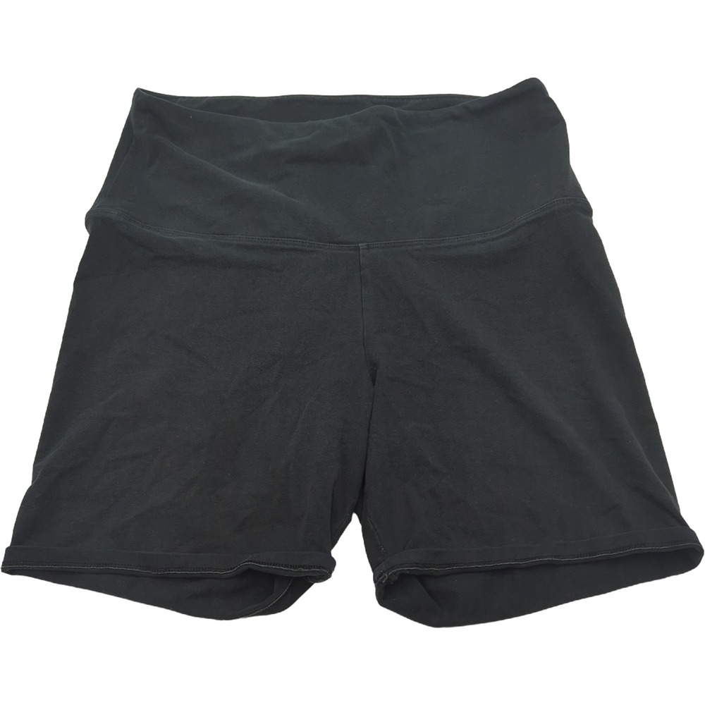 Victorias Secret PINK Black High Waisted Bike Shorts Medium Activewear Yoga